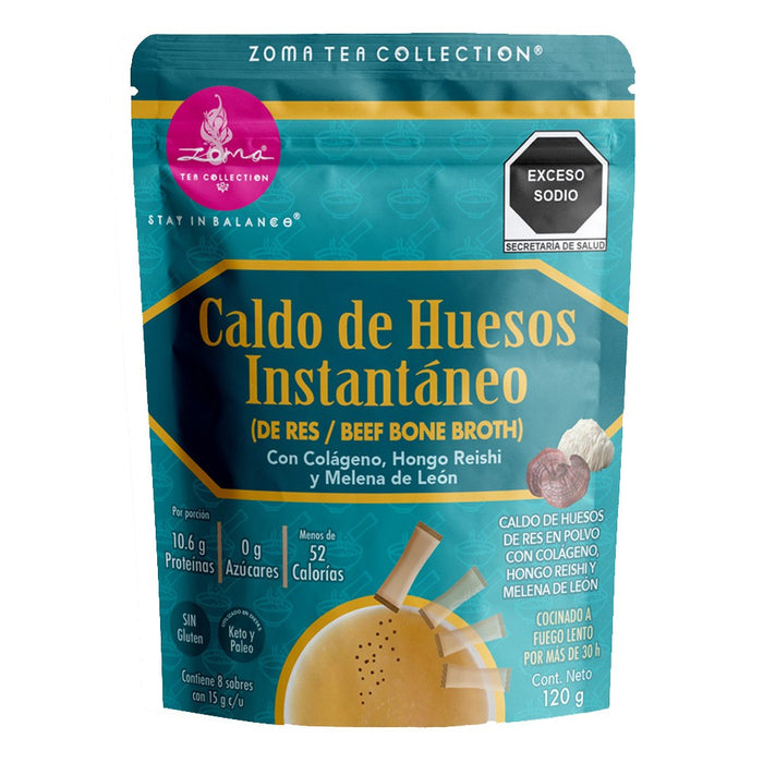 Caldo de Huesos Instantáneo con Hongo Reishi 120g - 8 Sobres