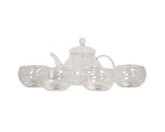 Set Tetera de Cristal con 4 tazas